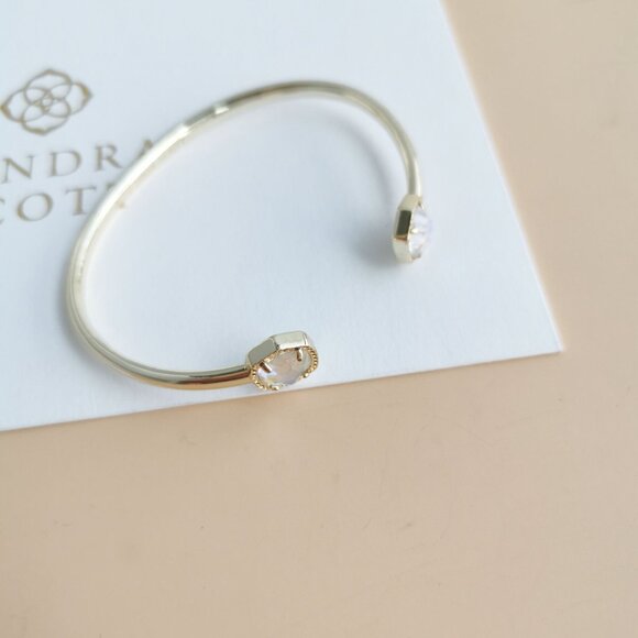 Kendra Scott Davie Collection. Gold Dichroic Glass Cuff Bracelet - Picture 2 of 3